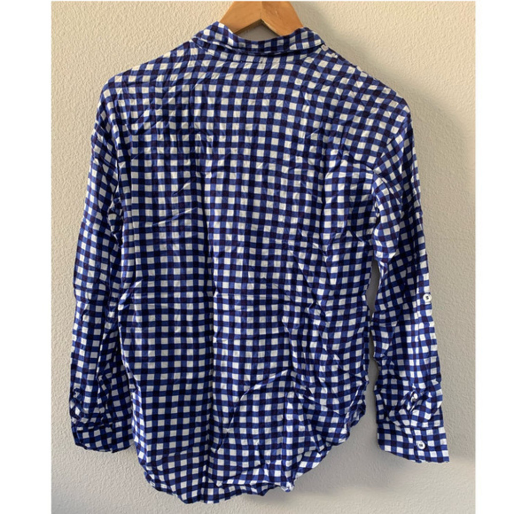 Splendid Gingham Button Down Navy‎ - Picture 5 of 9
